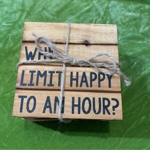 Mud Pie set of 4 Wood mini Pallet Coasters